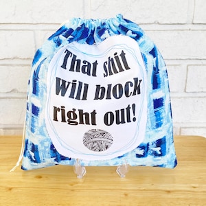 Knitting Project Bag, Yarn Holder, Drawstring Bag, Yarn Storage, Knitting Bag, Gifts for Knitter,  Crochet Project Bag, Crochet Accessories