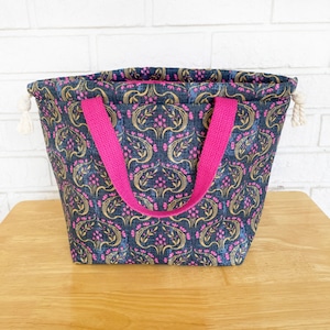 Large Knitting Bag, Drawstring Bag, Knitting Project Bag Drawstring, Best Friend Gifts, Sister Gift, 30th Birthday Gift