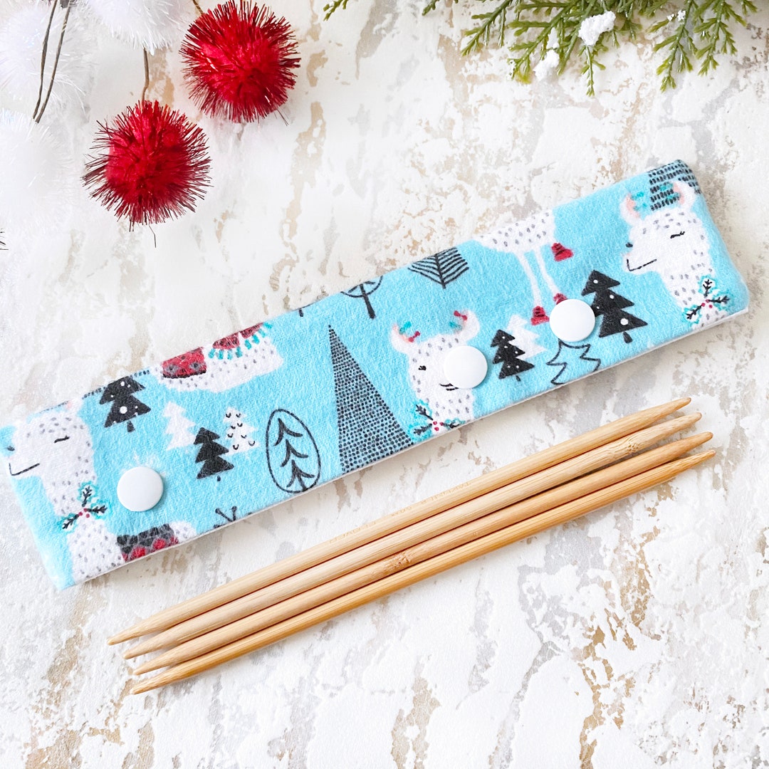 Purple Floral DPN Holder, DPN Cozy, Double Pointed Needle Holder, Gifts For Knitters, DPN Needle Holder