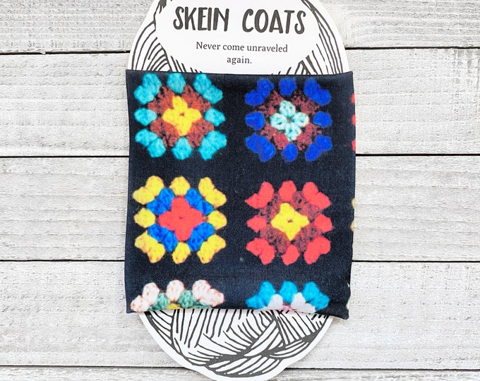 Granny Square Skein Coat Yarn Organizer Yarn Bowl Crochet Yarn Bowl