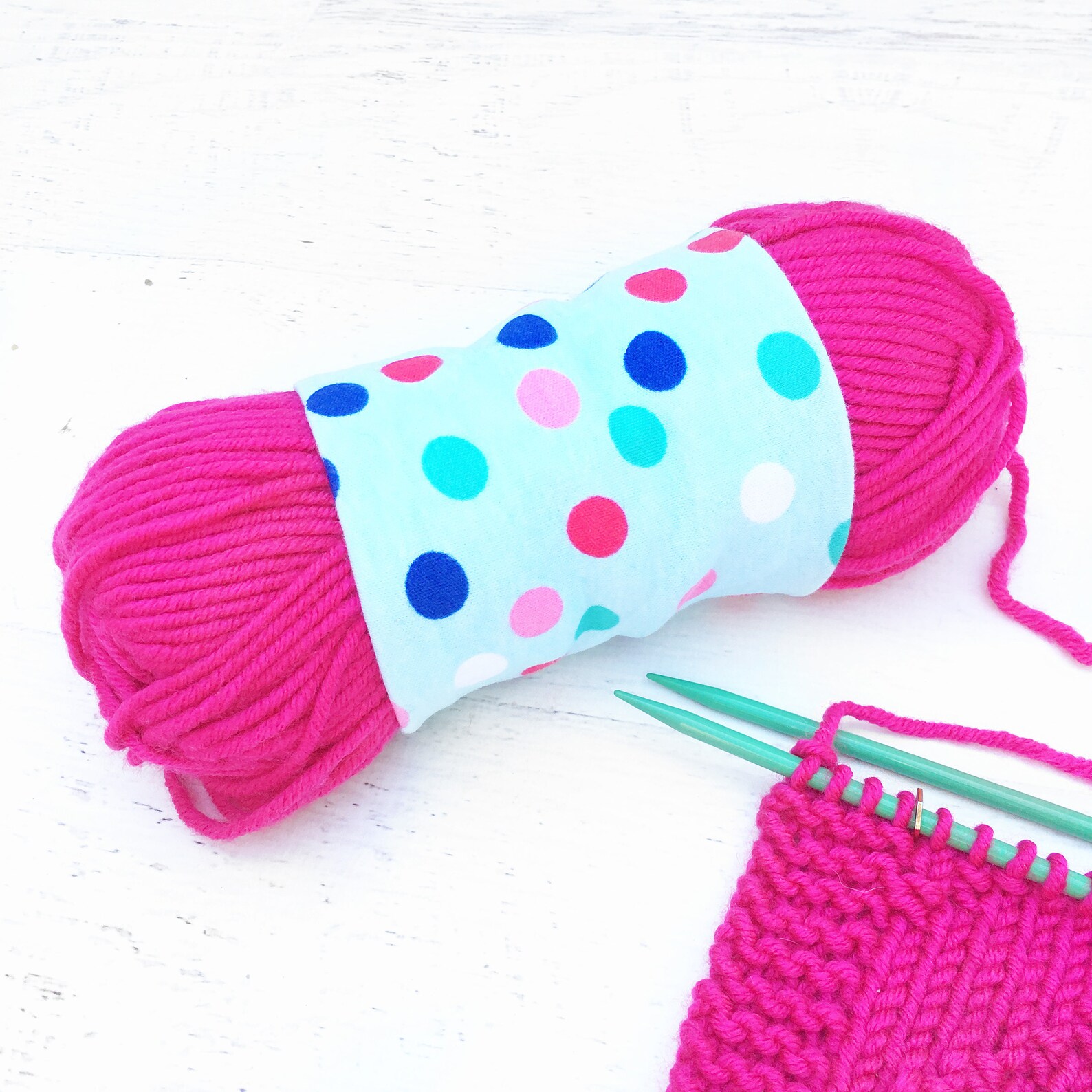 Polka Dot Yarn Cozy Yarn Keeper Yarn Organizer Yarn Etsy