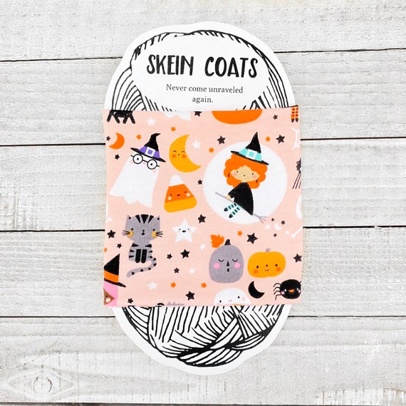 Mini Witch Yarn Sleeve- 50g Halloween Witches Skein Coat- 50g Yarn Organizer- Yarn Storage- Yarn Cozy- Crochet Accessories- Skein Coats