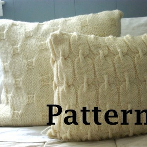 Chain Link Cable Knit Wool Pillow Sham Pattern Instant PDF Etsy