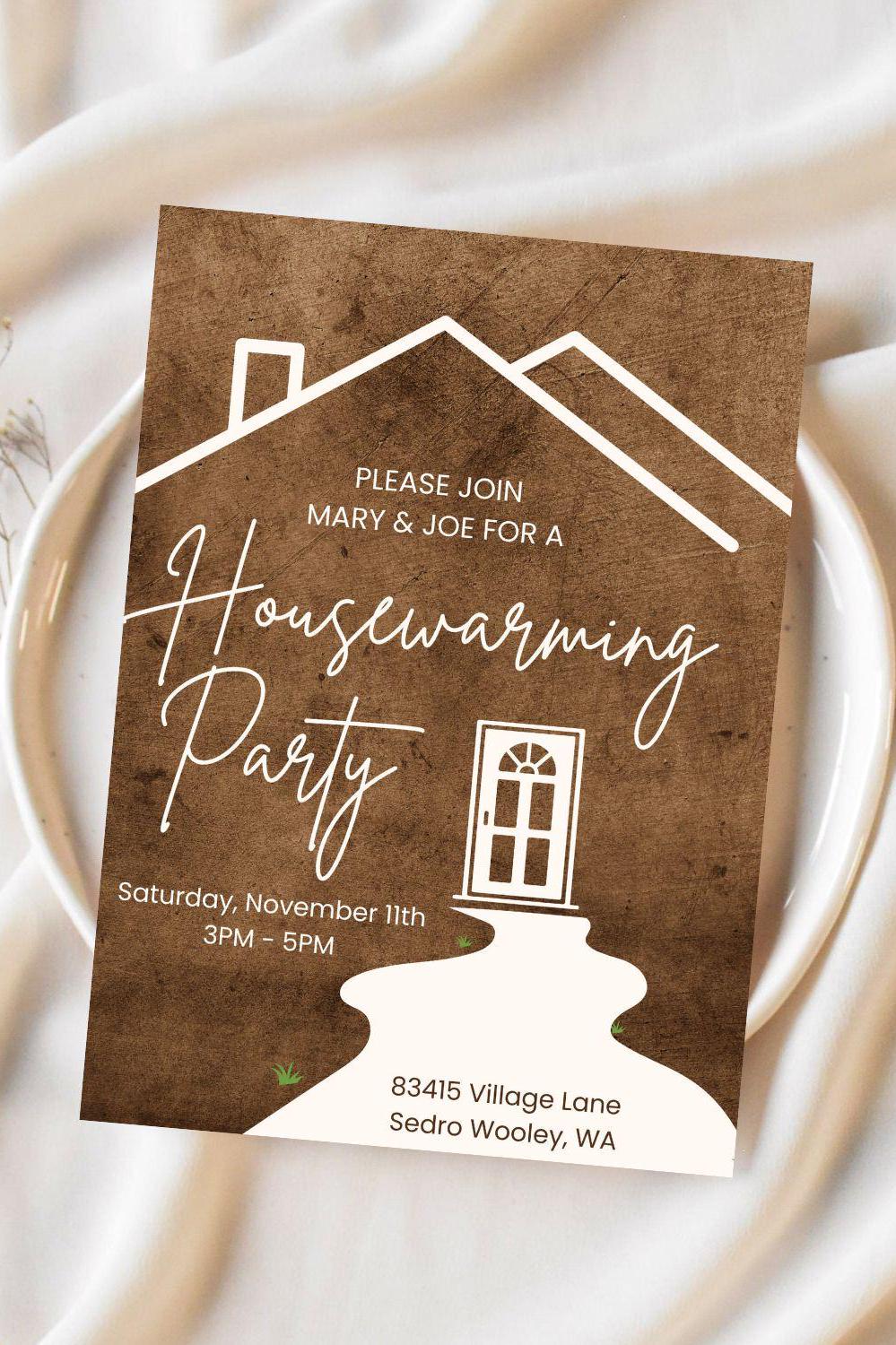 Editable Housewarming Invitation for House Warming Party Neutral ...
