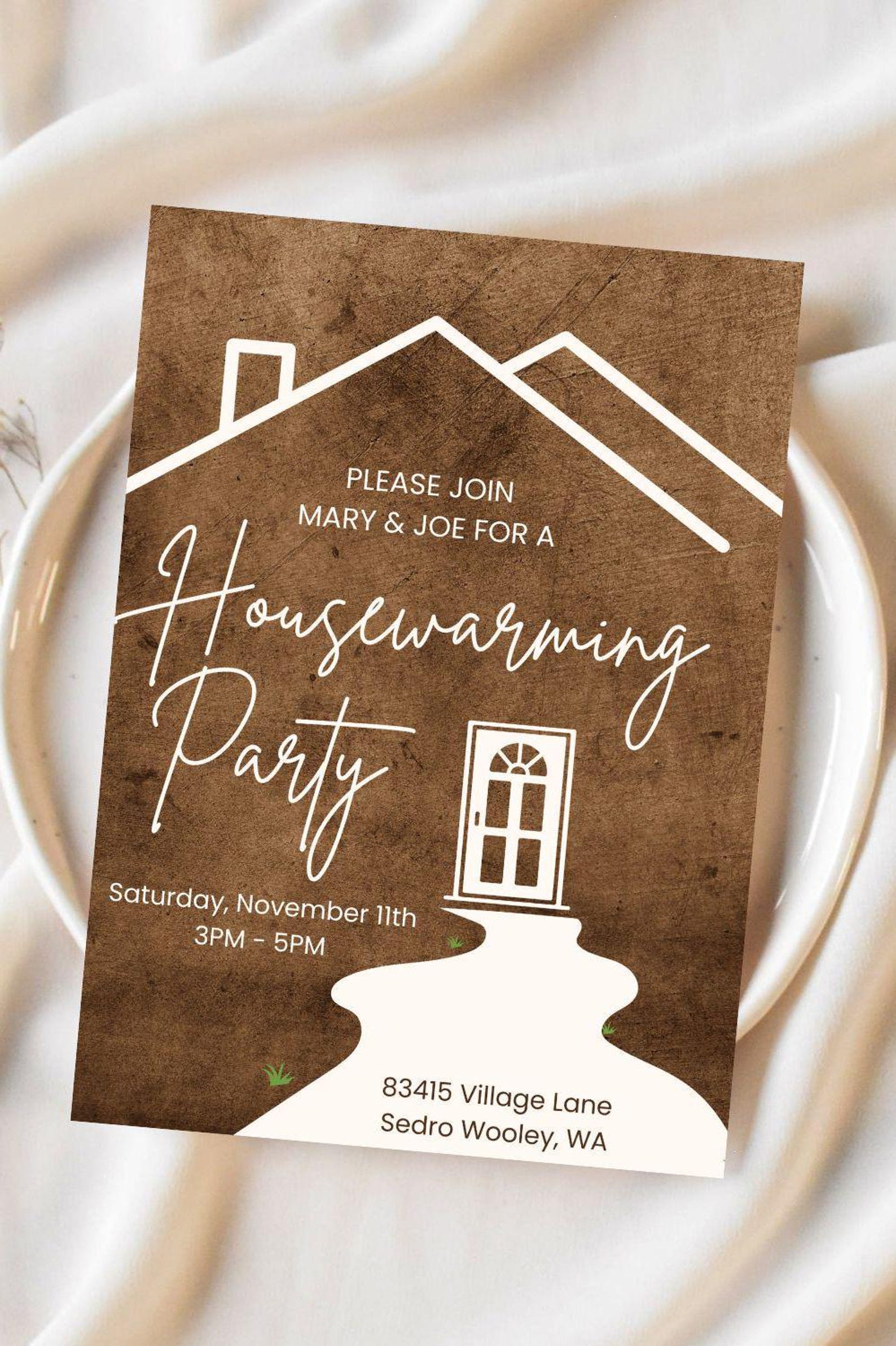 Editable Housewarming Invitation for House Warming Party Neutral ...