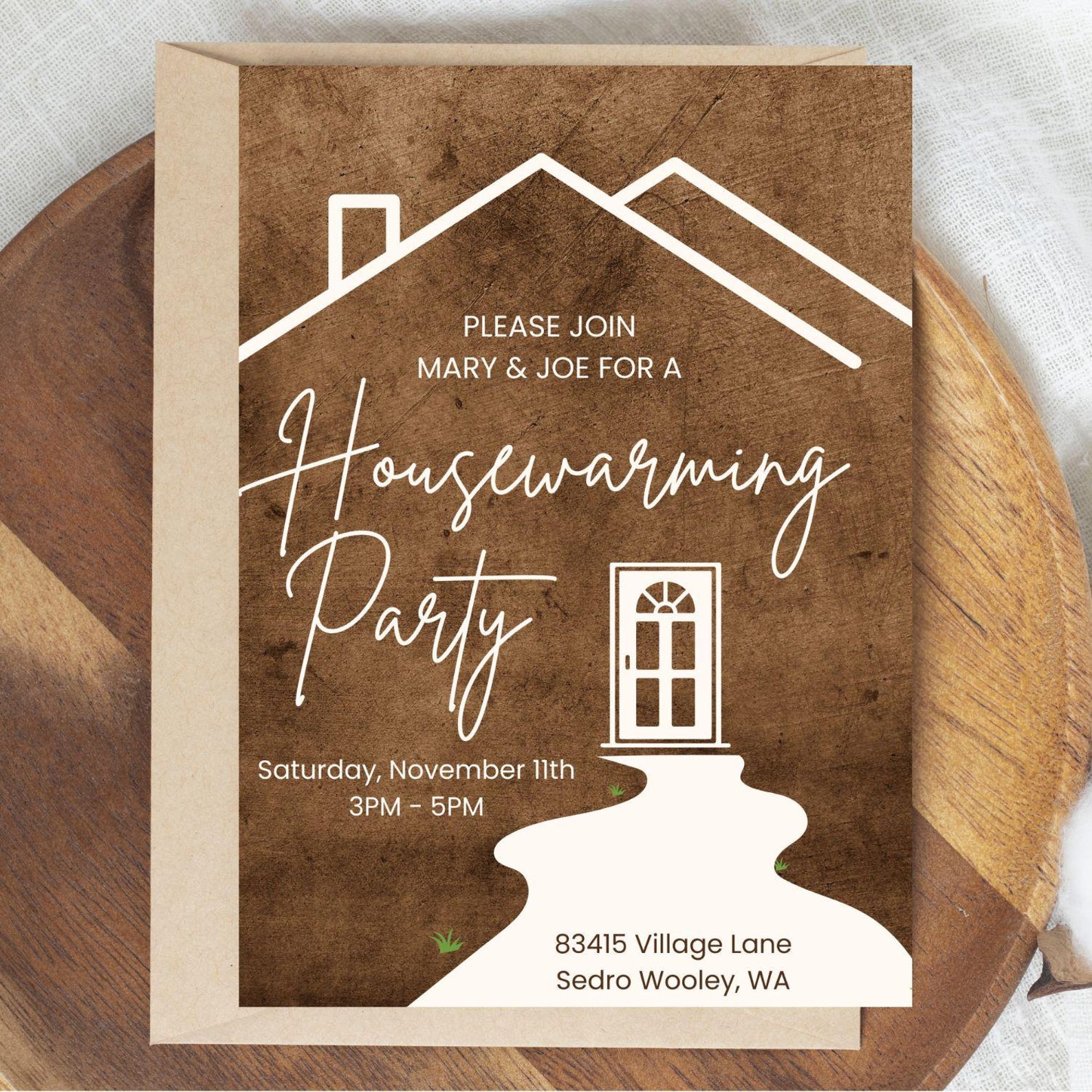 Editable Housewarming Invitation for House Warming Party Neutral ...