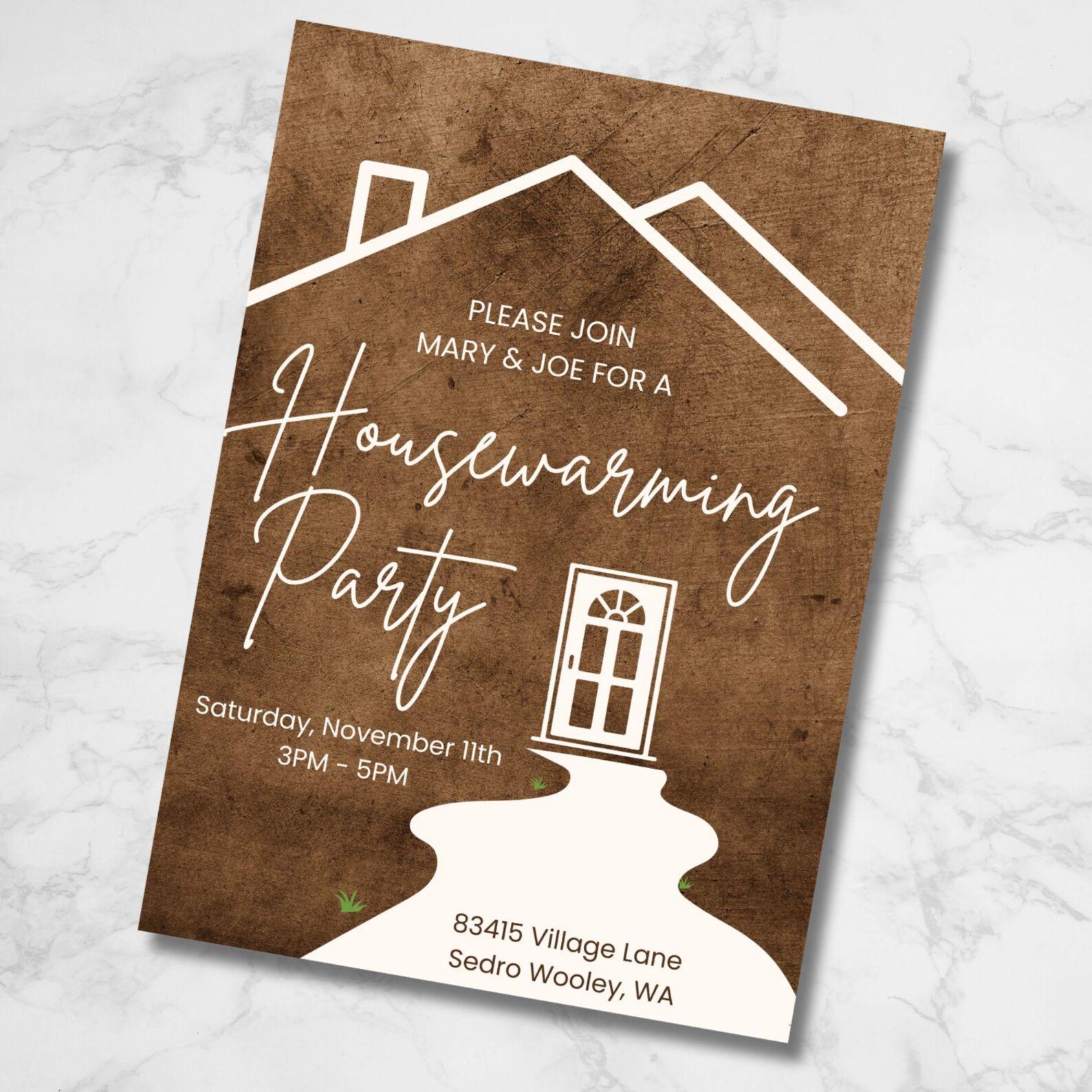 Editable Housewarming Invitation for House Warming Party Neutral ...