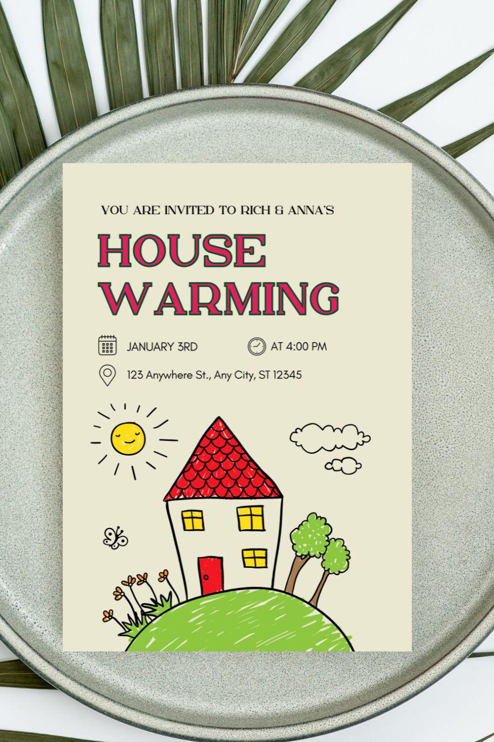 Editable Housewarming Invitation for House Warming Party Cute ...