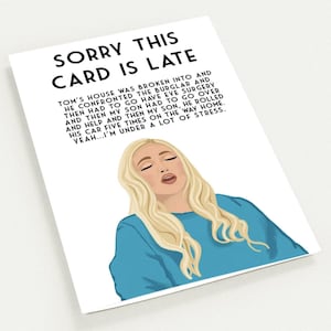 Erika Jayne Real Housewives of Beverly Hills Spóźniona pusta kartka okolicznościowa 5x7