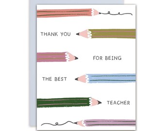 Teacher Appreciation Blank Greeting Card