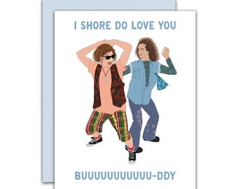 Roligt tomt årsdagskort för Encino Man-iversary