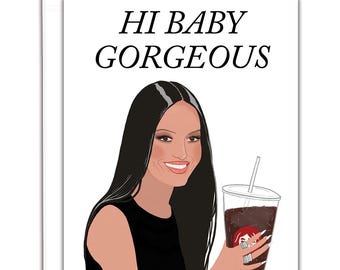 Real Housewives Salt Lake "Baby Gorgeous" Lisa Barlow Blank Greeting Card