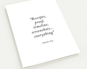 Real Housewives of Salt Lake City RHOSLC Heather Gay Funny Quote Blank Greeting Card