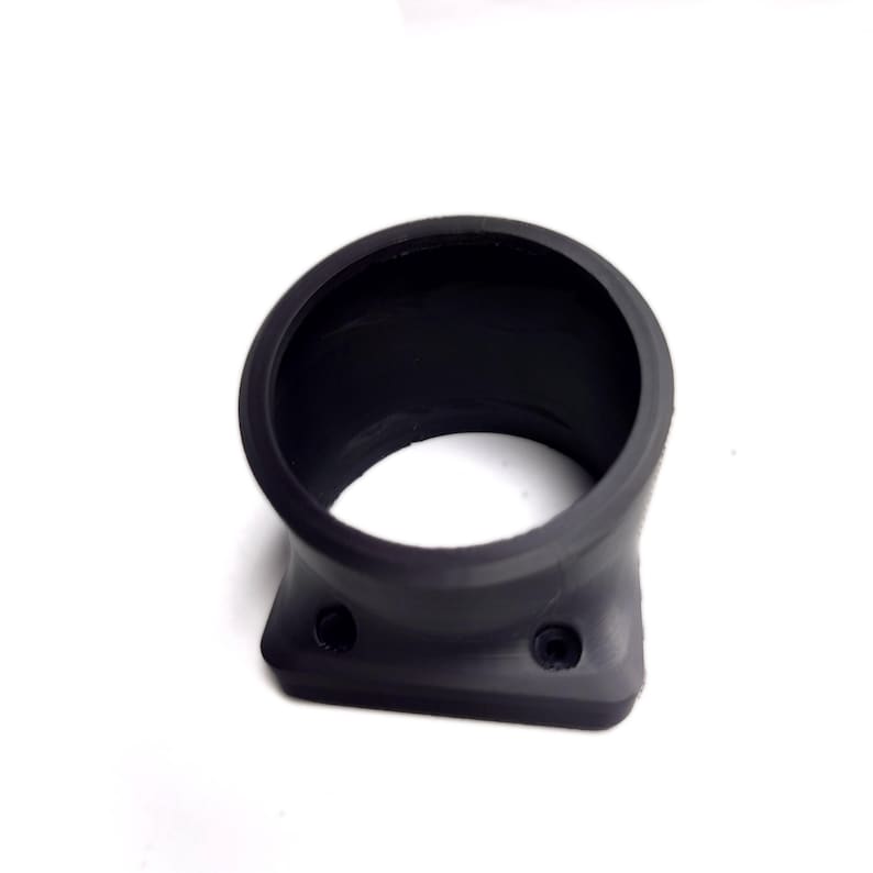 May include: Black plastic adapter with two screw holes on the bottom.