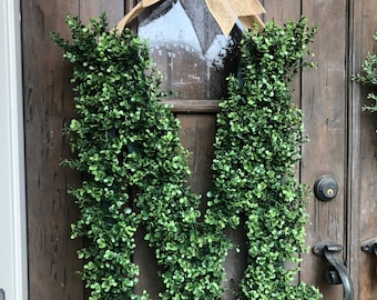 24 inch Boxwood Letter Wreaths