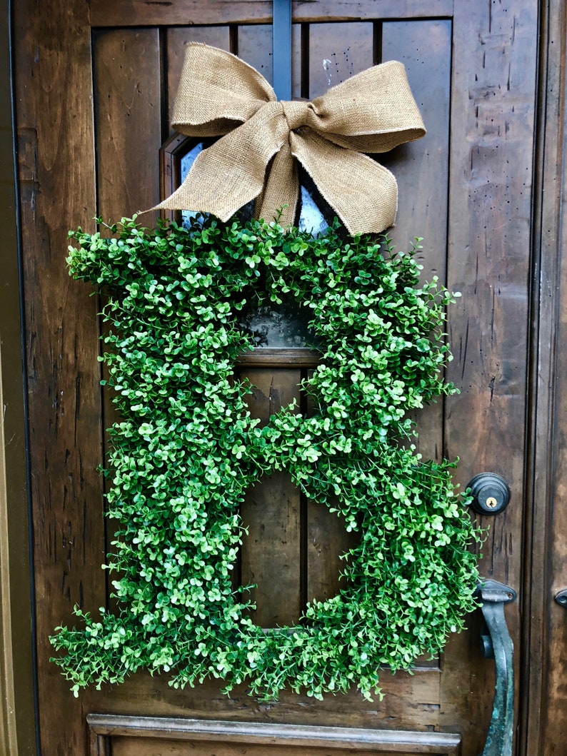 24 inch Boxwood Letter Wreaths-Set of 2 immagine 2