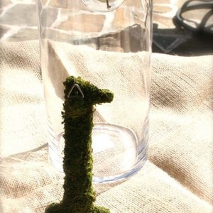 Moss Covered 6 Inch Wedding party Table Reception Table Numbers image 3