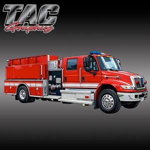 Clipart de Equipamento de Bombeiros - Motor Convencional 2