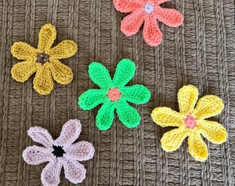 Motif d'appliqué de fleurs au crochet | Embellissement de bas de bikini pour débutant (téléchargement PDF)