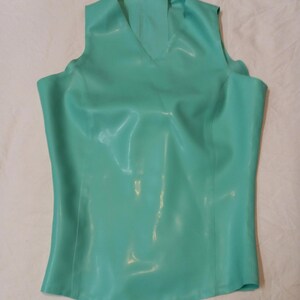 Fitted Latex V-Neck Top: Made-to-Order Cosplay Costume image 2