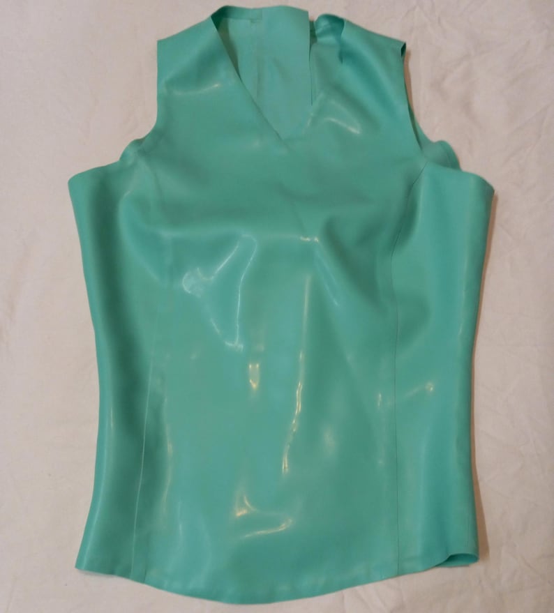 Fitted Latex V-Neck Top: Made-to-Order Cosplay Costume image 2