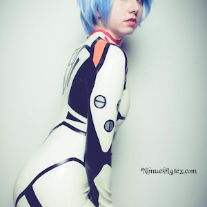 Neon Genesis Evangelion Latex Cosplay Kostüm mit Zubehör, Shinji, Rei oder Asuka Versionen verfügbar Bild 5