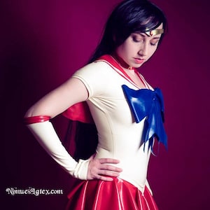 Sailor Mars LATEX Cosplay Costume:   Pieces available individually, or order the whole outfit!