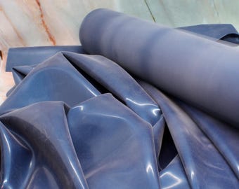 METALLIC BLUE Sheet Latex, Fashion Grade, 0.50 mm thick, Sold by the Yard
