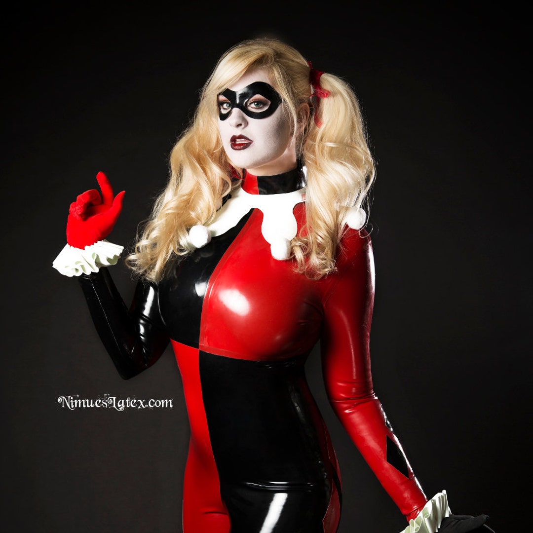 Harley Quinn Complete Latex Cosplay Costume Pieces Available