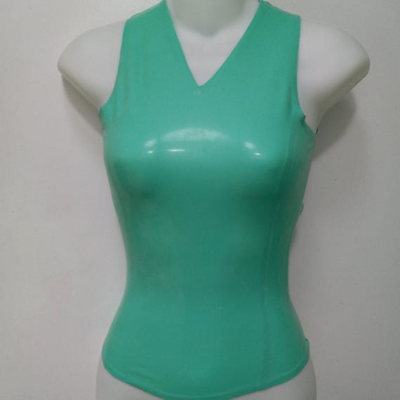 Fitted Latex V-Neck Top: Made-to-Order Cosplay Costume