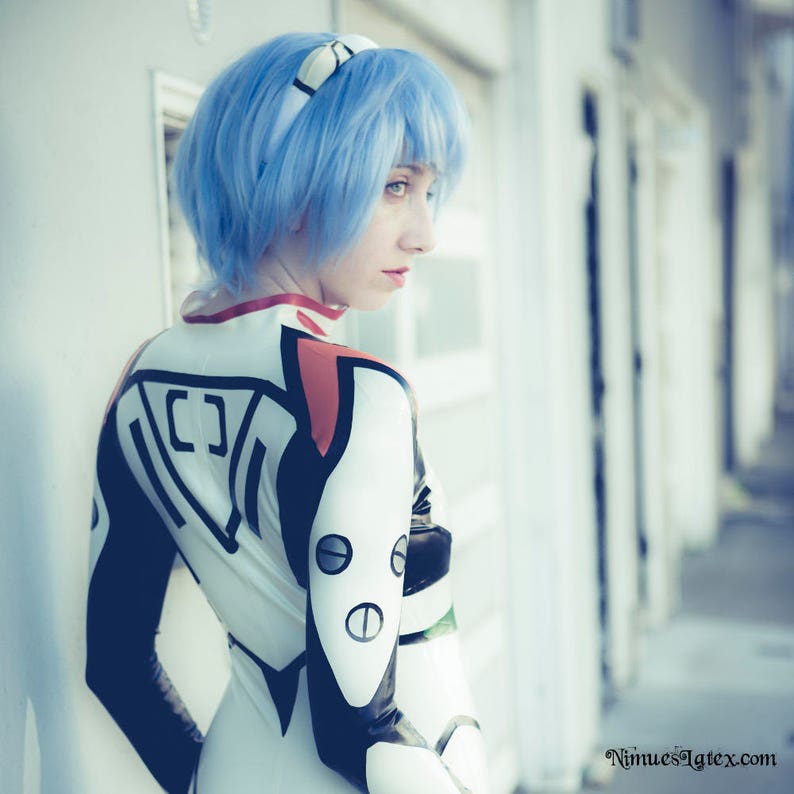 Neon Genesis Evangelion Latex Cosplay Kostüm mit Zubehör, Shinji, Rei oder Asuka Versionen verfügbar Bild 1