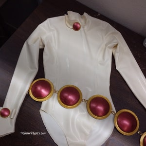White or Black Raven Latex Cosplay Costume with Accessories:   Pieces available individually, or order the whole outfit!