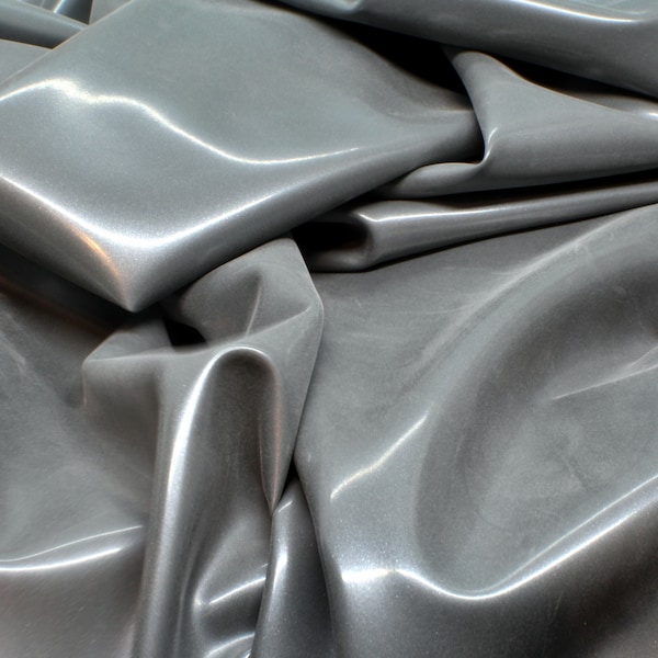 Fashion Grade METALLIC SILVER Sheet Latex, .40mm gauge, Sold by the Yard, Great for Fashion, Cosplay, or Crafting!