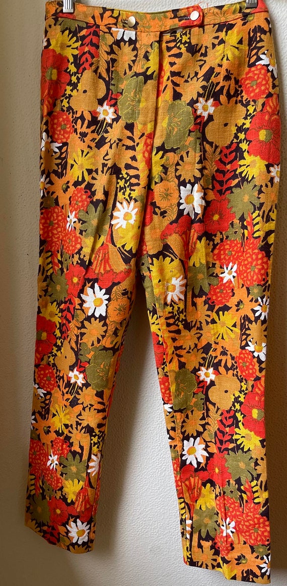 70s Flower Power 3pc. Mod Hippy Cotton Floral Dai… - image 3