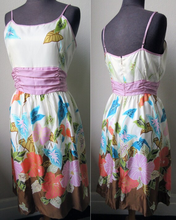 Tori Richards Hawaiian Designer Silk Floral Print