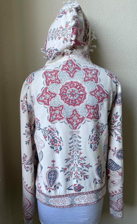 トップス 00s japanese label hoodie jacket y2k Vtg. Lucky Brand Y2K Asian Mandala Print Zipfront Hoodie