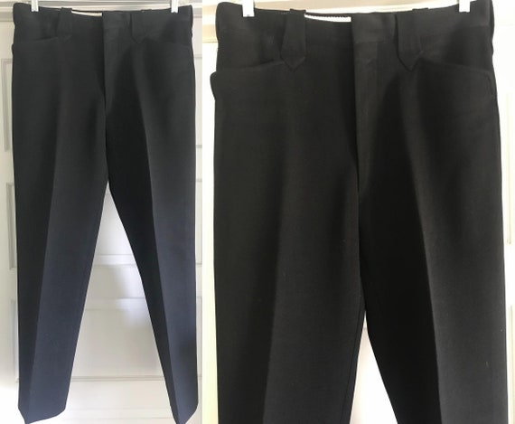 60's Coolest H Bar C Black Gabardine Twill Western