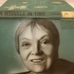 Hand-Painted Portrait of Madeleine L'Engle on A Wrinkle in Time - Unique Literary Art