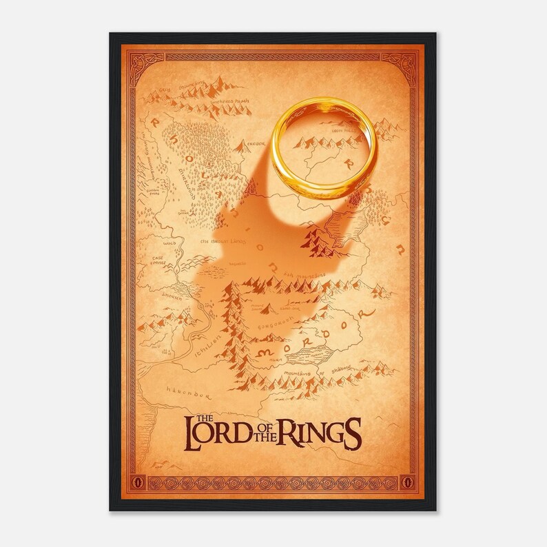 The Lord of the Rings Wall Artposter or CANVAS Wall Art, Unique Wall
