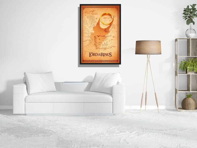 The Lord of the Rings Wall Artposter or CANVAS Wall Art, Unique Wall