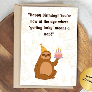 Tarjeta de alegría de cumpleaños, celebración de feliz cumpleaños, fiesta colorida imprimible, descarga instantánea de saludo festivo