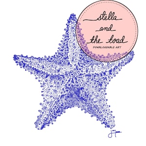 Starfish Pointillism Art