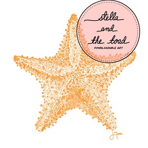 Starfish Pointillism Art