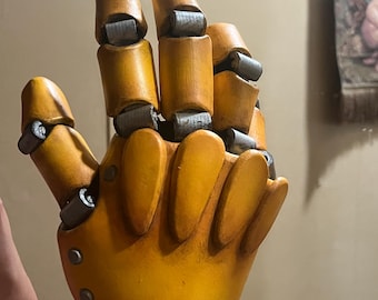 Sjablonen gele konijnenhand! Lg. maat! (De metalen knokkels zijn niet inbegrepen!)