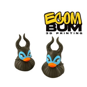Maleficent Duck Set (2) – Custom Handmade Disney Villain Ducks | Gothic Collectible Figurines | Halloween Decor Gift