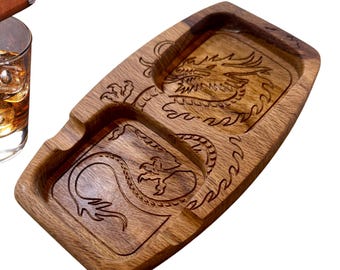 Cigar Ashtray, Ashtray, Cigar and Whiskey, Cigar Whiskey Ashtray, Cigar Accessories, Gift for Him, Father's Day Gift, Wedding Gift