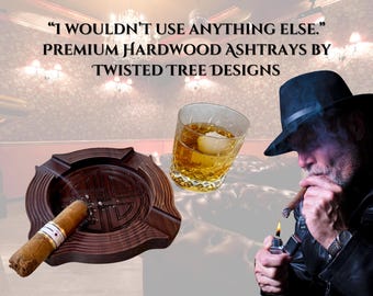 Cigar Ashtray, Ashtray, Cigar and Whiskey, Cigar Whiskey Ashtray, Cigar Accessories, Gift for Him, Father's Day Gift, Personalized Gift