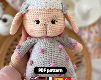 Easy & Detailed Amigurumi Crochet Sheep Pattern PDF | Step-by-Step, Beginner-Friendly Plush Lamb Tutorial for an Adorable Farm Animal Toy
