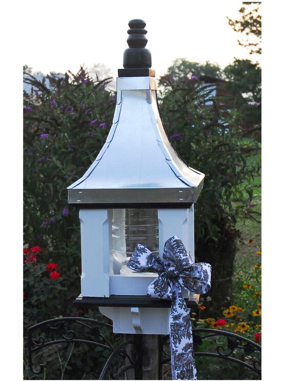 Bird Feeder Tin Bird Feeder Handcrafted Large Feeder Pagoda Etsy