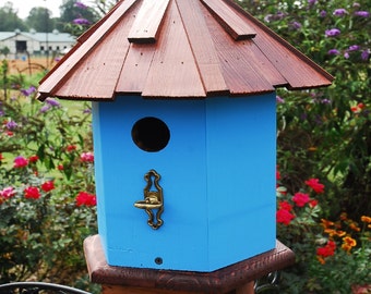Bluebird House. Cottage Bird House, Wooden Birdhouses, Garden Gifts